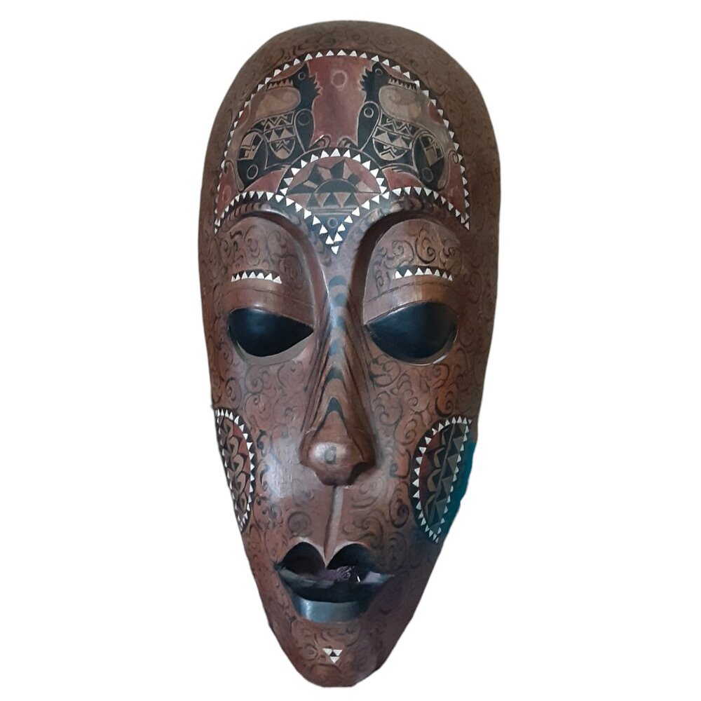 Tribal Mask Wood Carved Wall Hanging Wall Art Decor